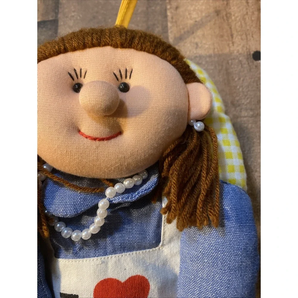 Hotmit‎ Kit Kitchen Friends Oven Mit I Love Mom Yarn Hair 1994 Vintage Gift Mom